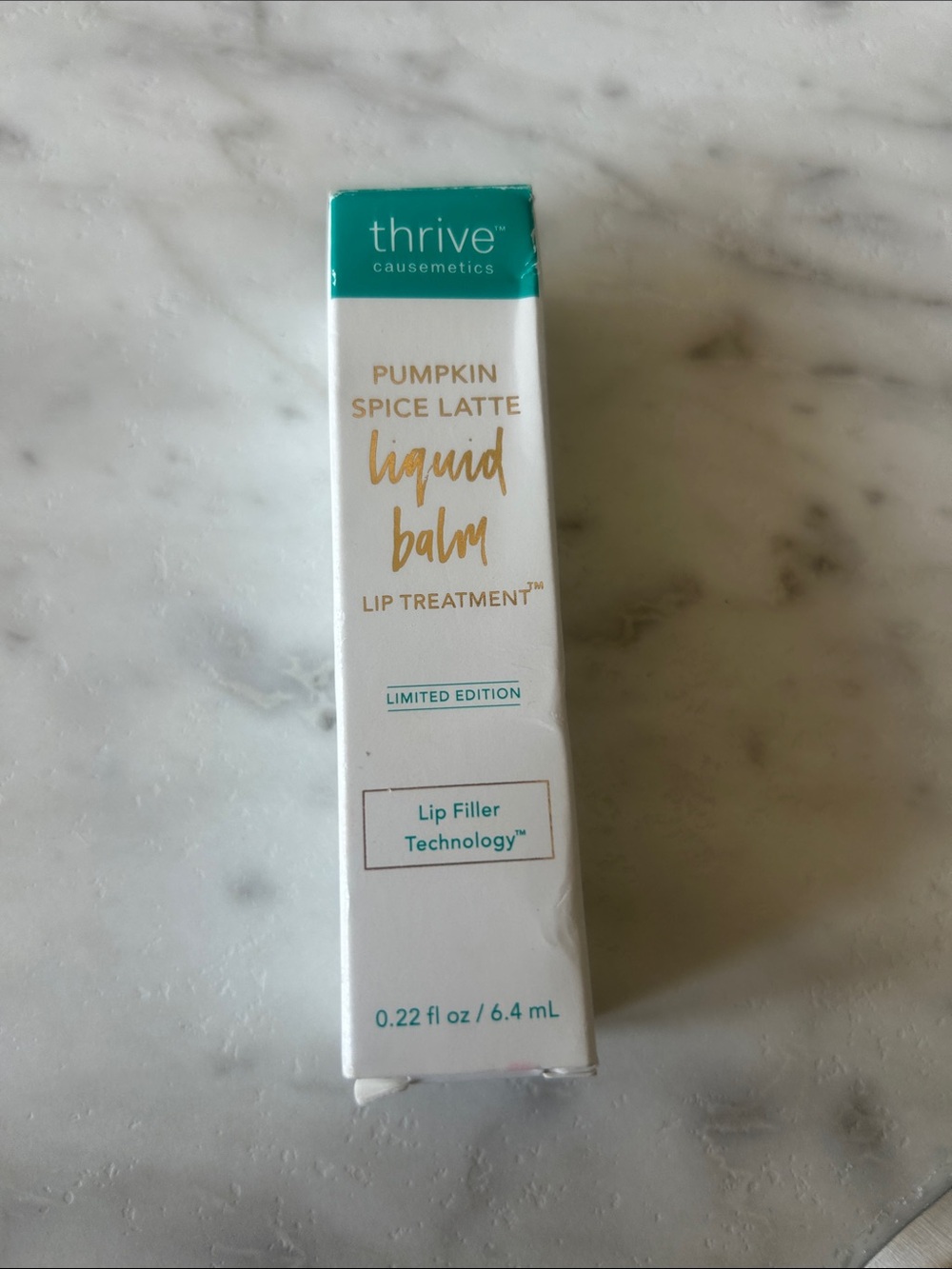 Thrive Causemetics Pumpkin Spice Latte Liquid lip Balm new full size